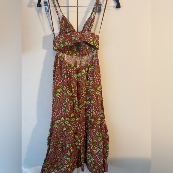 A.L.C. Women's Rhodes Dress, Bronze Tone/Green Kick Multi, 0 - Picture 8 of 8